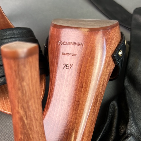 Dolce and gabbana leather tie strap high heel sandals. Size 38.5. Brand new - Picture 4 of 9